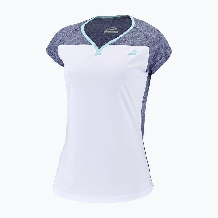 Babolat Kinder-Tennisshirt Play Crew Neck weiß und blau 3MTE011 2