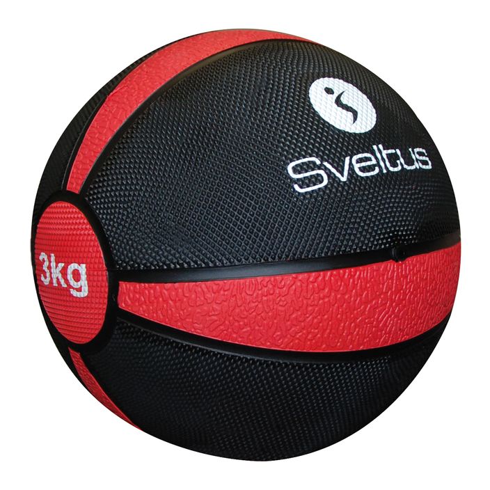 Sveltus Medizinball 3 kg schwarz/rot 2