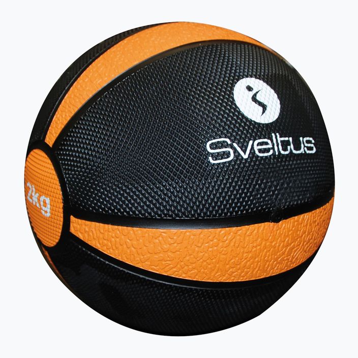 Sveltus Medizinball 2 kg schwarz/orange