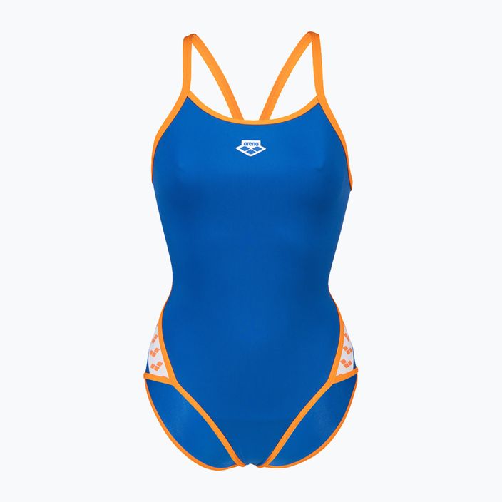 Damen arena Icons Super Fly Back Solid blau/orange einteiliger Badeanzug 005036/751