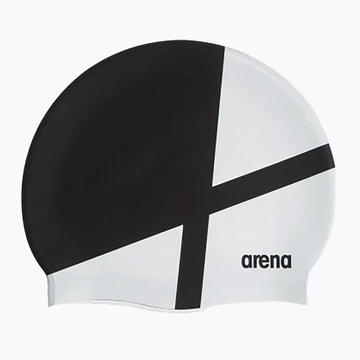 Arena Icons Team Stripe diamant/schwarz/weiß Badekappe