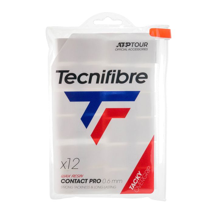 Tecnifibre Contact Pro Tennisschlägerhüllen 12 Stück weiß 52ATPCON12 2