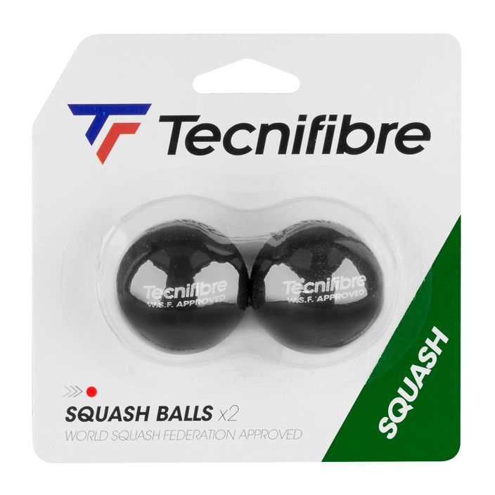 Tecnifibre Squashbälle sq Balls Rot 2 Stück schwarz 54BASQURED 2