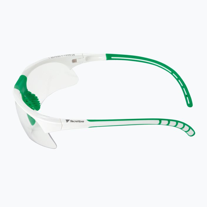 Tecnifibre Squash-Schutzbrille weiß und grün 54SQGLWH21 4