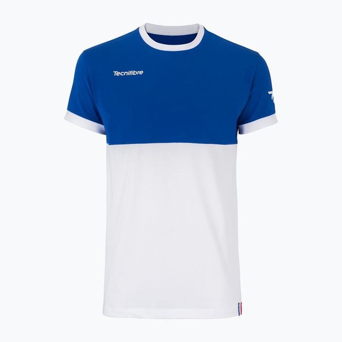 Herren-Tennisshirt Tecnifibre F1 Stretch blau und weiß 22F1ST