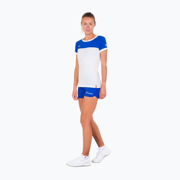 Damen-Tennisshirt Tecnifibre Stretch weiß 22LAF1 F1 3