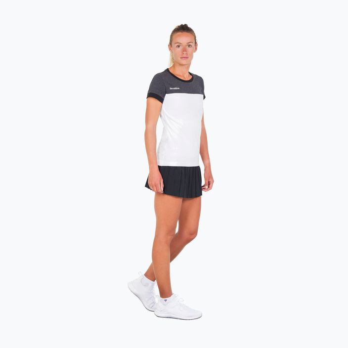 Damen-Tennisshirt Tecnifibre Stretch weiß und schwarz 22LAF1 F1 3