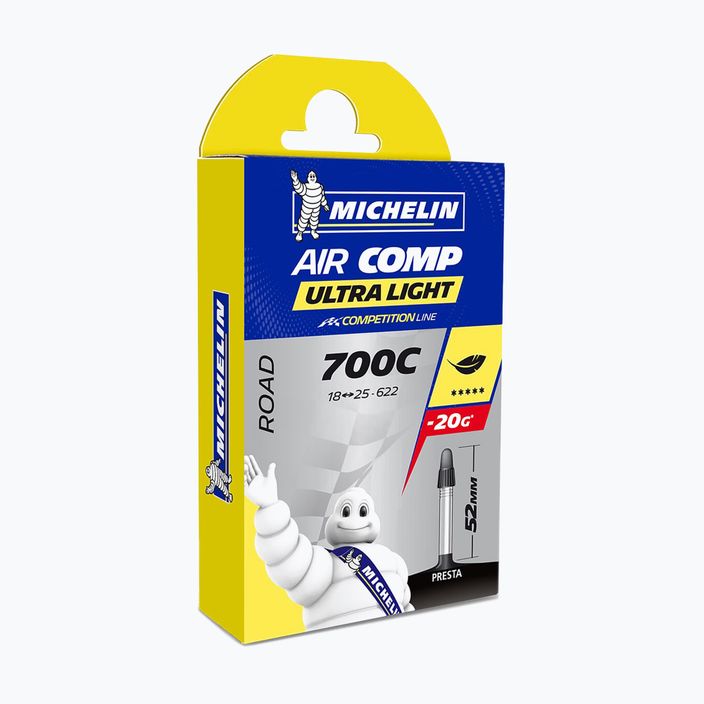Michelin Air Comp Ultralight Gal-FV Fahrradschlauch 422204 schwarz 00082266