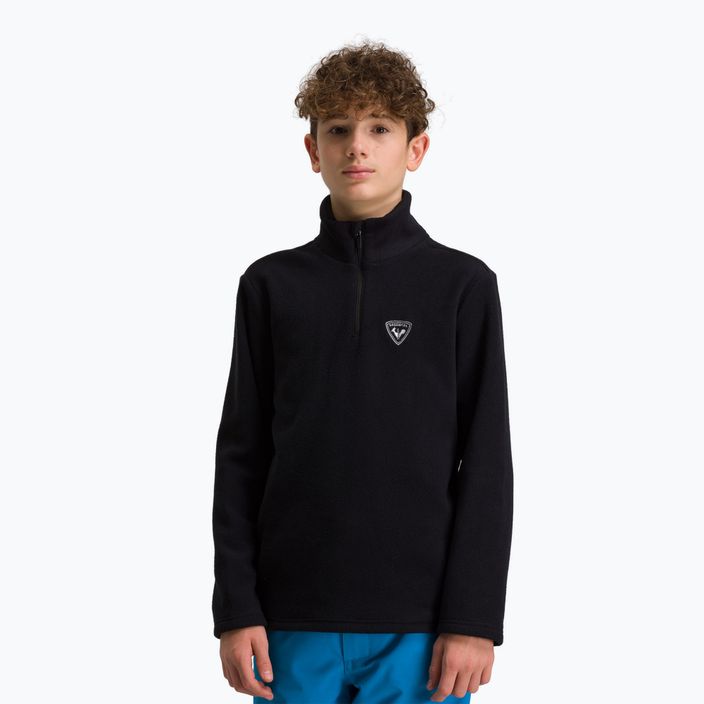 Kinder-Ski-Sweatshirt Rossignol 1/2 Zip Fleece black