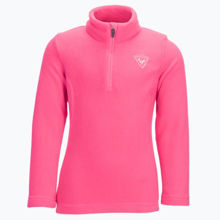 Kinder-Ski-Sweatshirt Rossignol Girl 1/2 Zip Fleece pink fushia