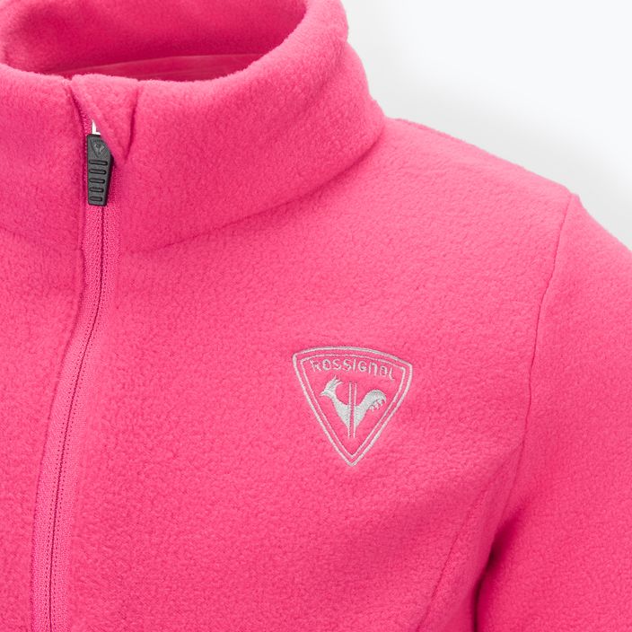 Kinder-Ski-Sweatshirt Rossignol Girl 1/2 Zip Fleece pink fushia 3