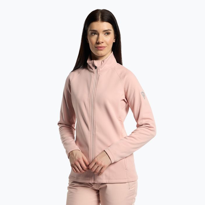 Damen-Ski-Sweatshirt Rossignol Classique Clim pink