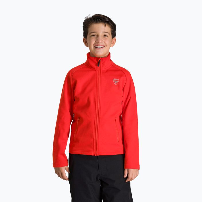 Kinder-Ski-Sweatshirt Rossignol Fz Clim red