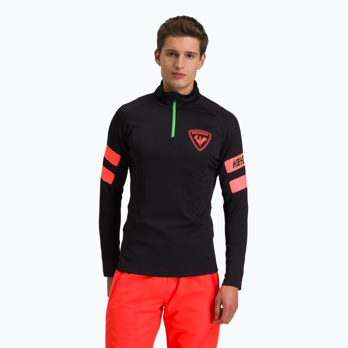 Herren-Ski-Sweatshirt Rossignol Classique Hero 1/2 Zip black/red
