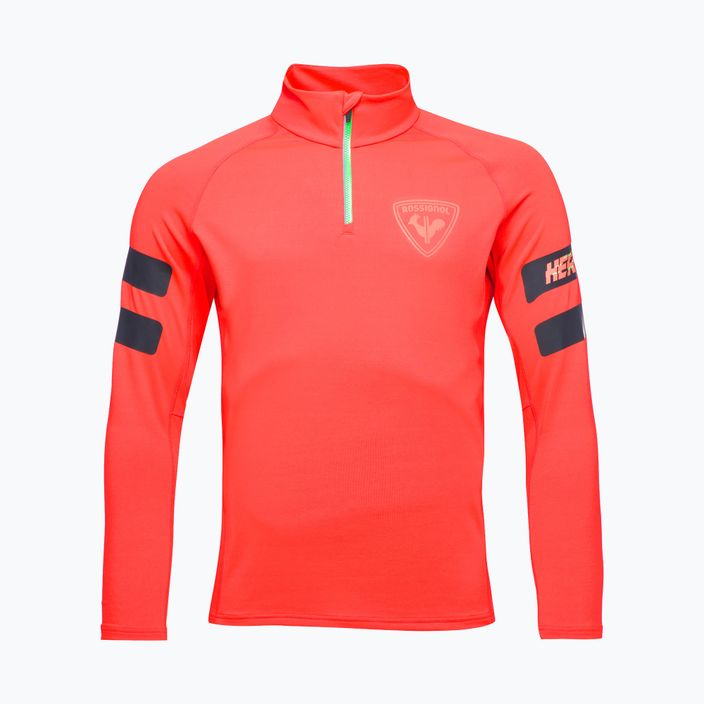 Herren-Ski-Sweatshirt Rossignol Classique Hero 1/2 Zip neon red