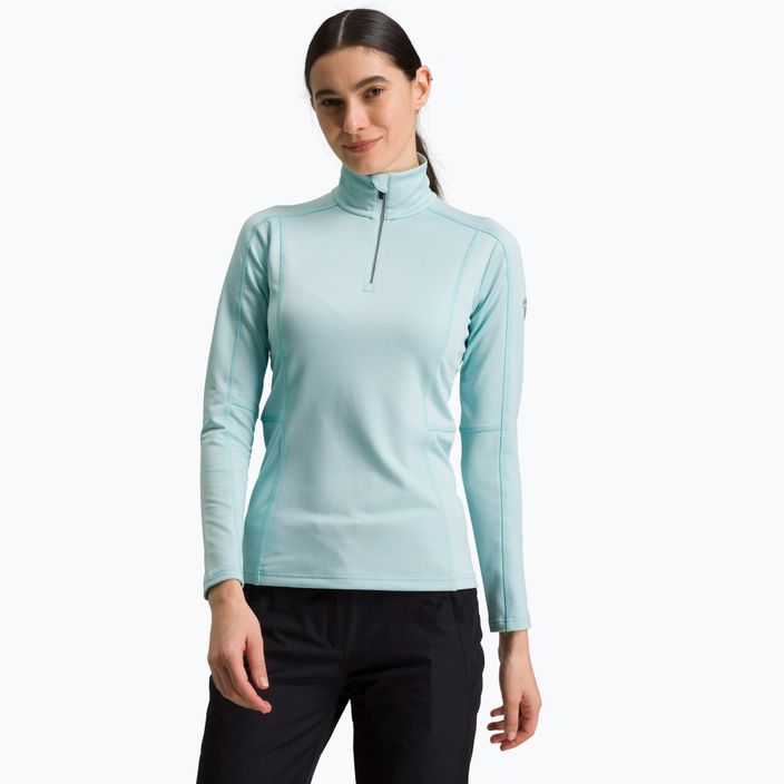 Damen-Ski-Sweatshirt Rossignol W Classique 1/2 Zip aqua 2