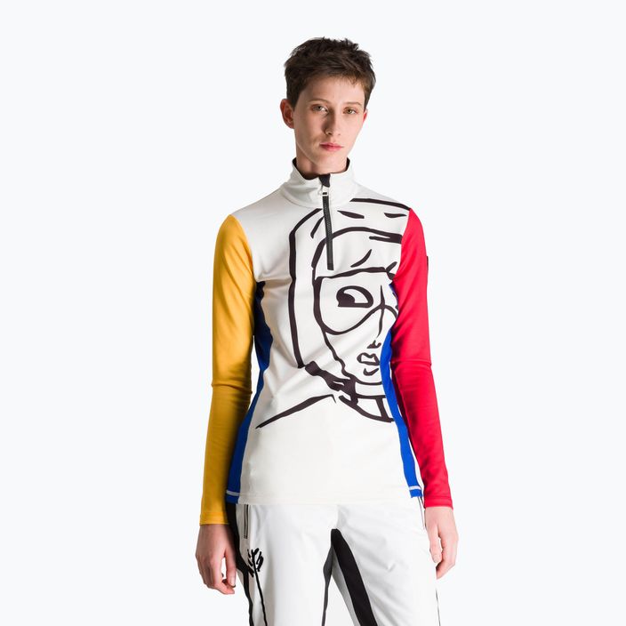 Damen-Ski-Sweatshirt Rossignol Bessy 1/2 Zip Top multicolor