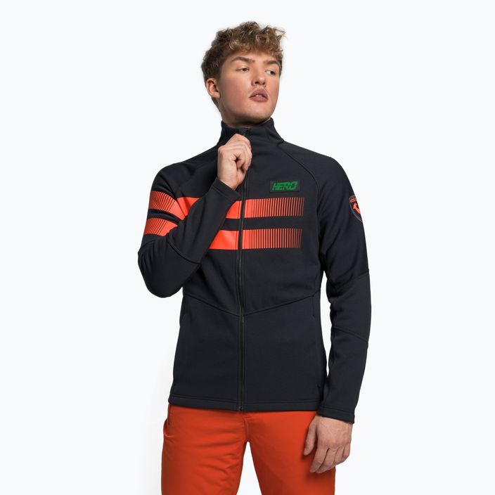 Herren-Ski-Sweatshirt Rossignol Hero Clim black/red
