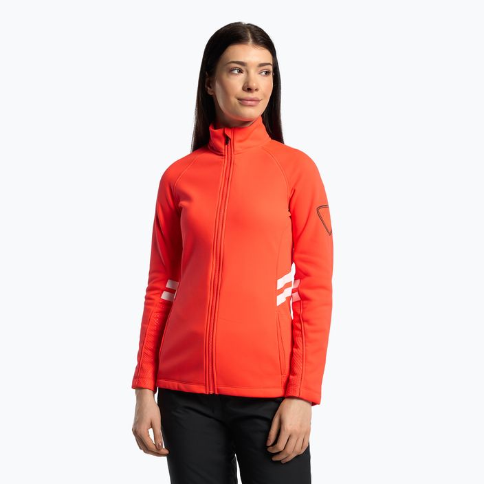 Damen-Ski-Sweatshirt Rossignol Hero Classique Clim red