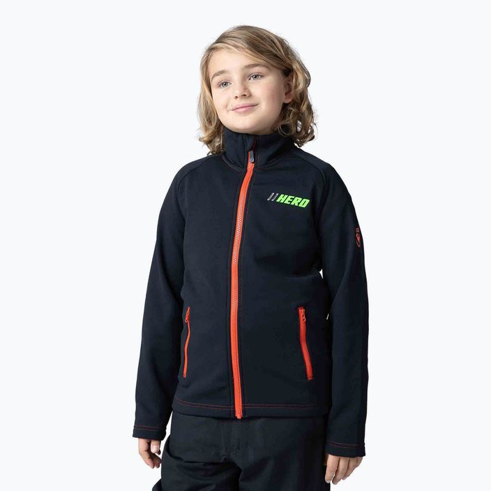 Kinder-Ski-Sweatshirt Rossignol Hero Fz Clim black