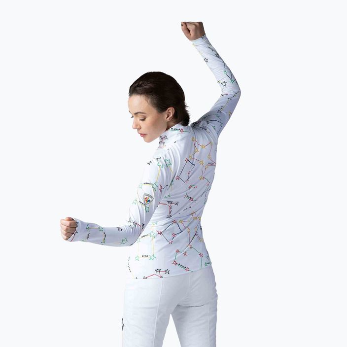 Damen Thermo-Sweatshirt Rossignol Booster 1/2 Zip Top 100 weiß 2