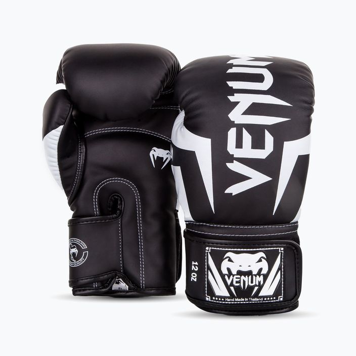 Venum Elite Boxhandschuhe schwarz und weiß 0984 9