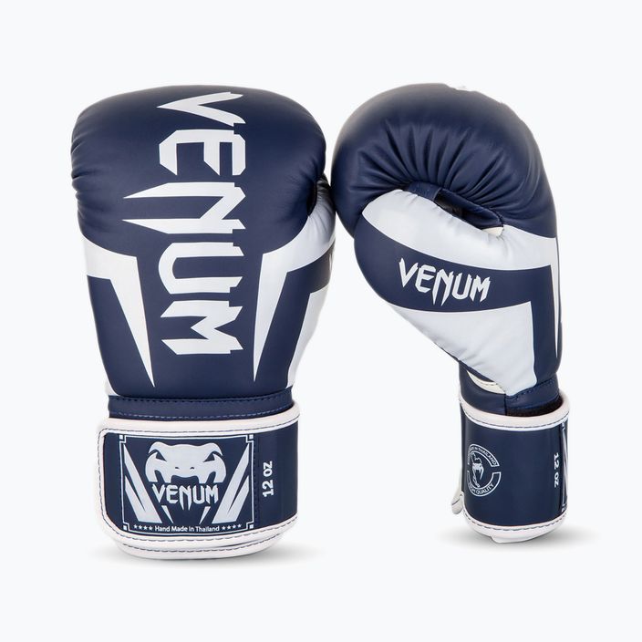 Venum Elite blaue und weiße Boxhandschuhe 1392 9