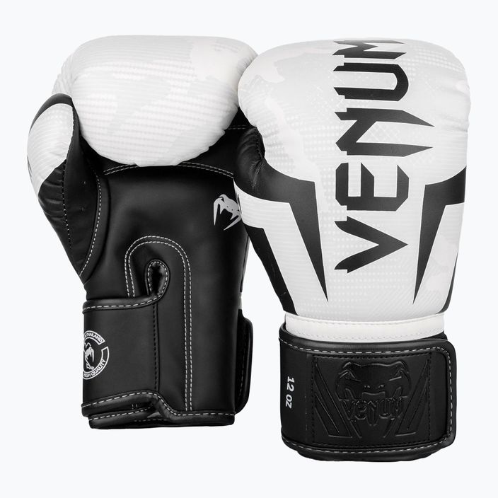 Venum Elite weiß/camo Boxhandschuhe 5