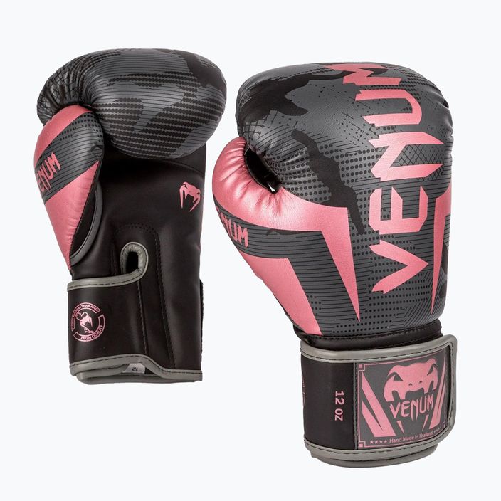 Venum Elite Herren Boxhandschuhe schwarz und rosa 1392-537 6