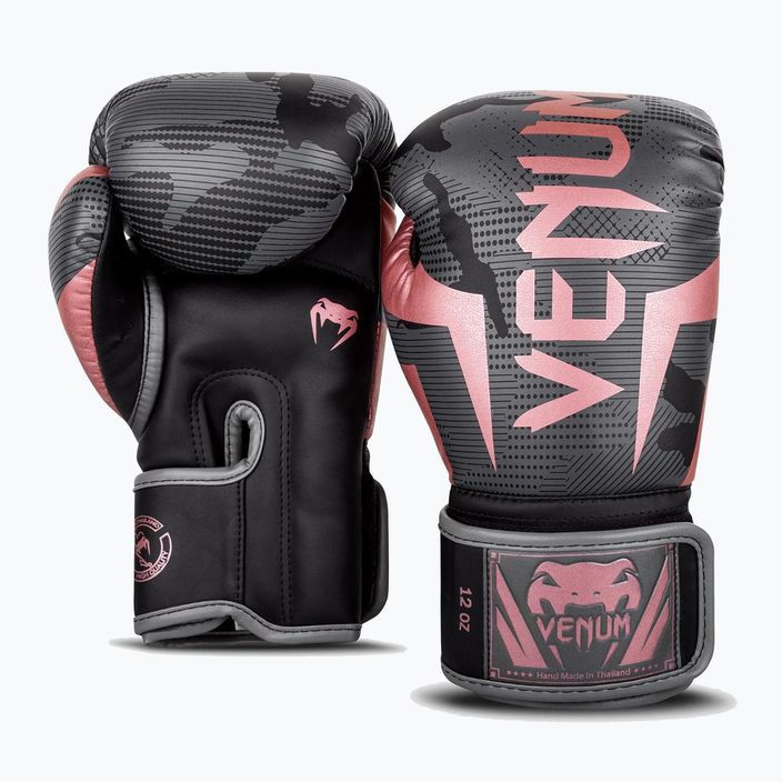 Venum Elite Herren Boxhandschuhe schwarz und rosa 1392-537 8
