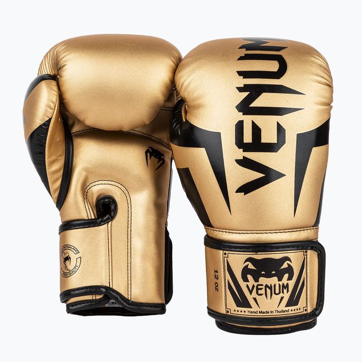 Venum Elite Herren Boxhandschuhe gold und schwarz 1392-449 8