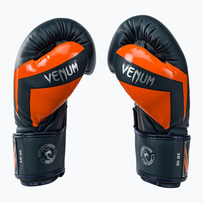 Venum Elite Boxhandschuhe navy/silber/orange 4