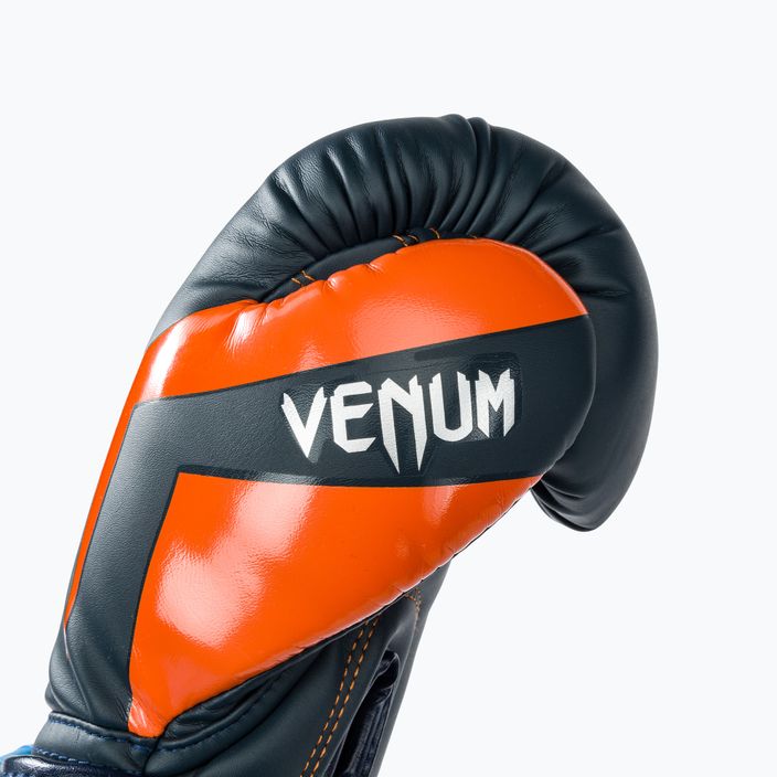 Venum Elite Boxhandschuhe navy/silber/orange 5