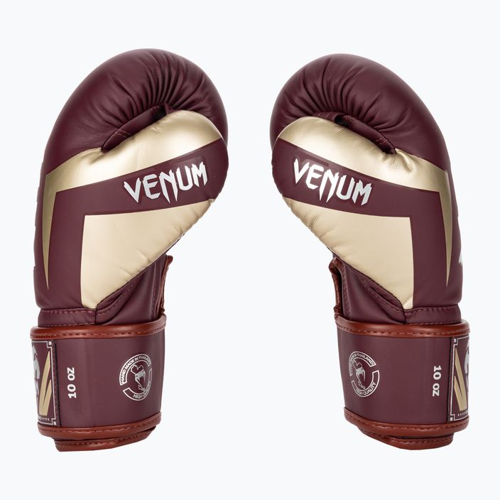 Venum Elite Burgund/Gold Boxhandschuhe 3