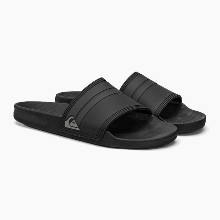 Herren-Flip-Flops Quiksilver Rivi Slide black/black/grey 4