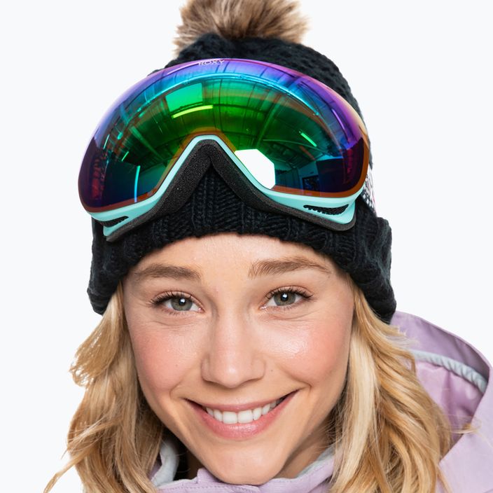 Snowboardbrille für Frauen ROXY Popscreen NXT J 2021 true black ubuda/nxt varia ml green 4
