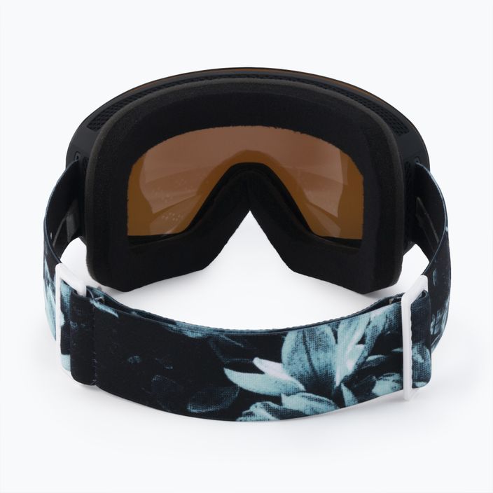 Snowboardbrille für Frauen ROXY Popscreen Cluxe J 2021 true black akio/sonar ml revo blue 3