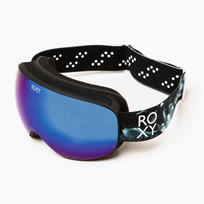 Snowboardbrille für Frauen ROXY Popscreen Cluxe J 2021 true black akio/sonar ml revo blue 10