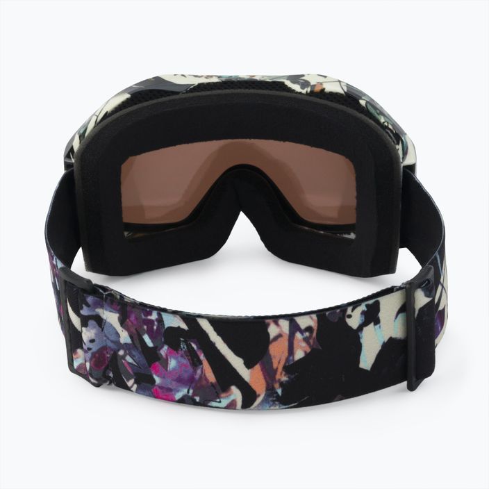 Snowboardbrille für Frauen ROXY Sunset ART J 2021 true black superlights /amber rose ml super silver 3