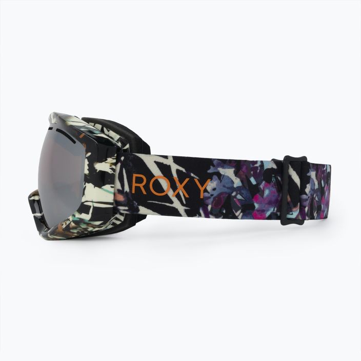 Snowboardbrille für Frauen ROXY Sunset ART J 2021 true black superlights /amber rose ml super silver 4