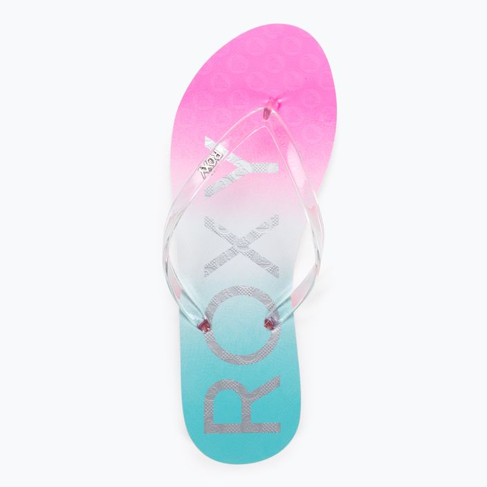 Damen-Flip-Flops ROXY Viva Jelly 2021 white/crazy pink/turquoise 6
