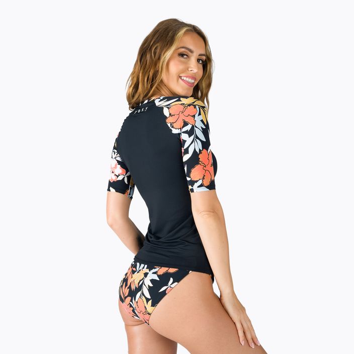 Frauen-T-Shirt zum Schwimmen ROXY Beach Classics 2021 anthracite/island vibes 3