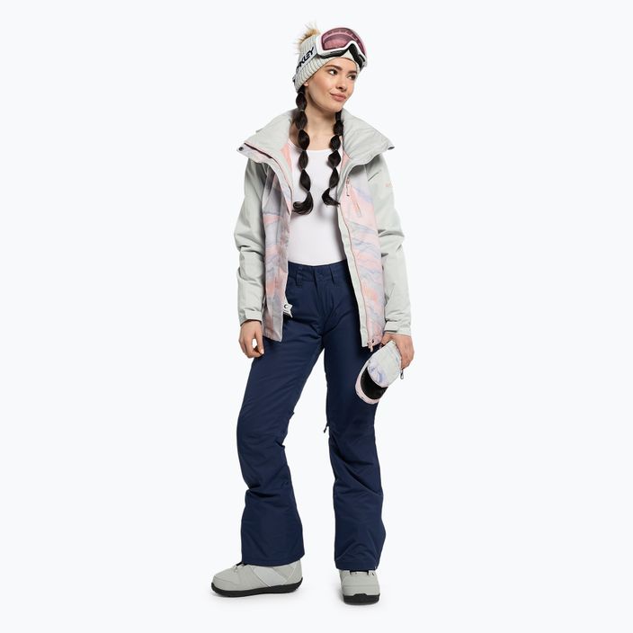 Snowboardjacke für Frauen ROXY Jetty Block 2021 gray violet marble 2