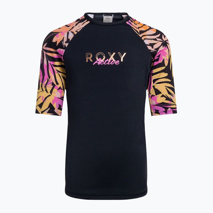 Schwimm-T-Shirt für Kinder ROXY Active Joy Lycra 2021 anthracite zebra jungle girl