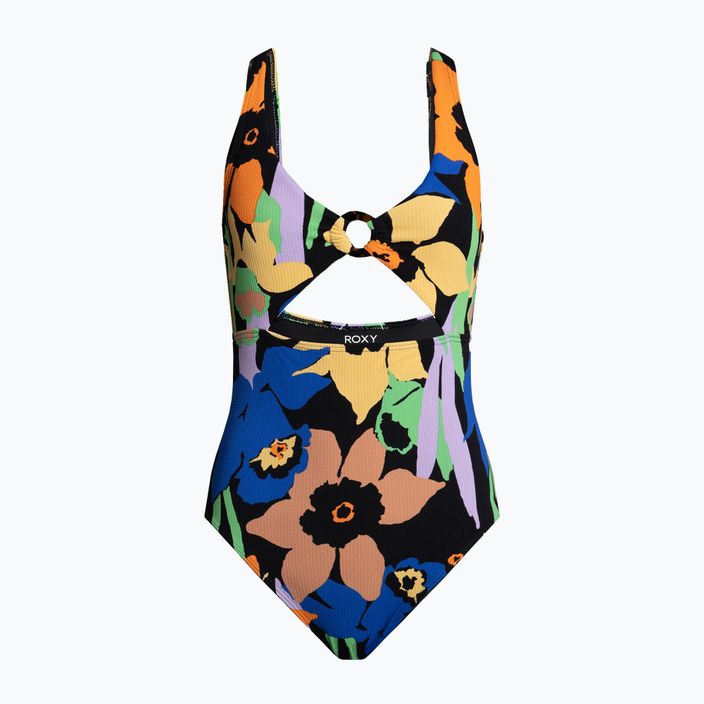 Einteiliger Badeanzug für Damen ROXY Color Jam 2021 anthracite flower jammin