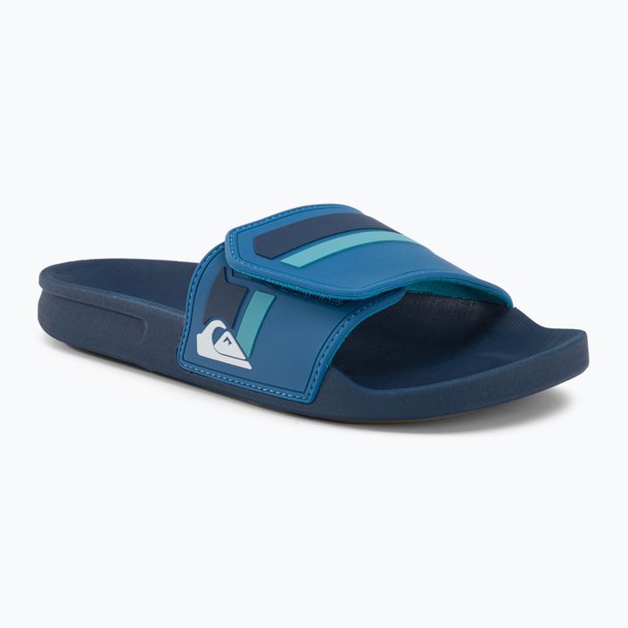Herren-Flip-Flops Quiksilver Rivi Slide Adjust blue/blue/green