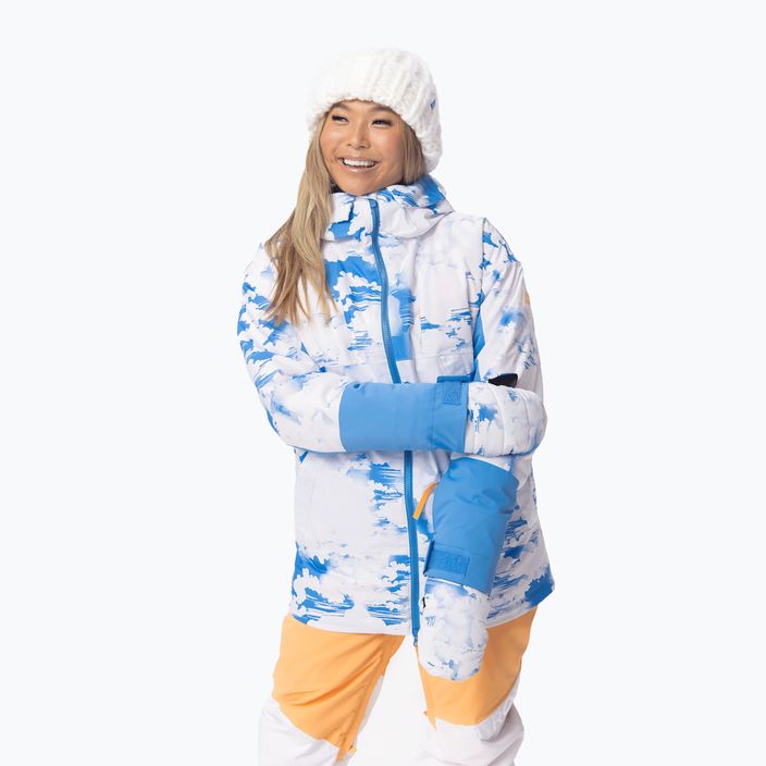 Damen Snowboardjacke ROXY Chloe Kim azurblau Wolken 5