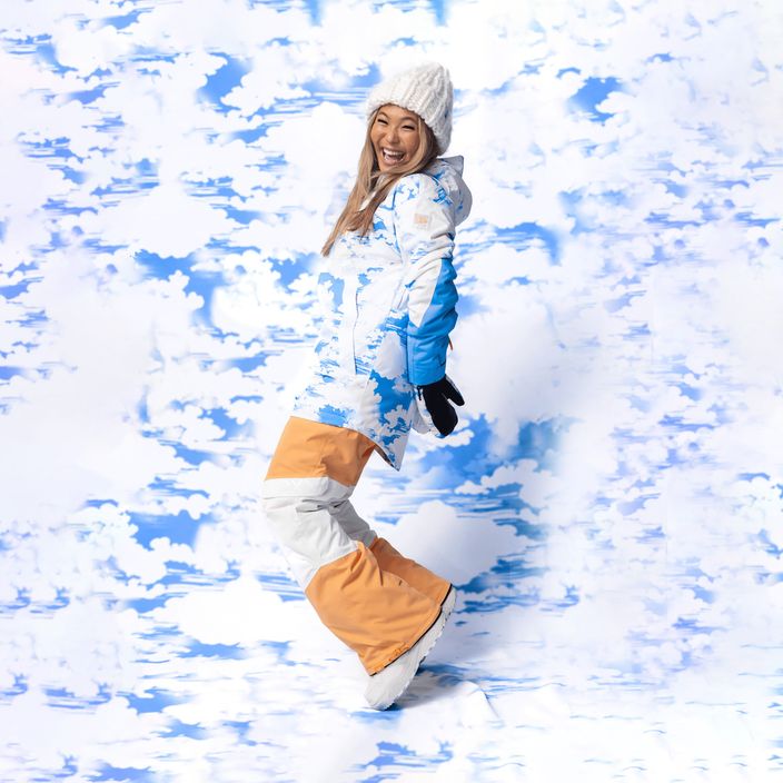 Damen Snowboardjacke ROXY Chloe Kim azurblau Wolken 12
