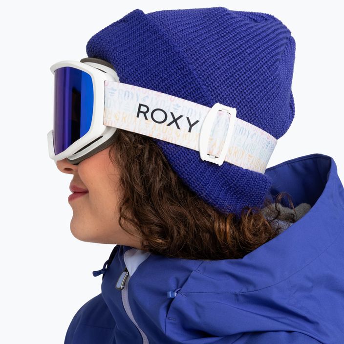 Damen Snowboardbrille ROXY Izzy sapin weiß/blau ml 10