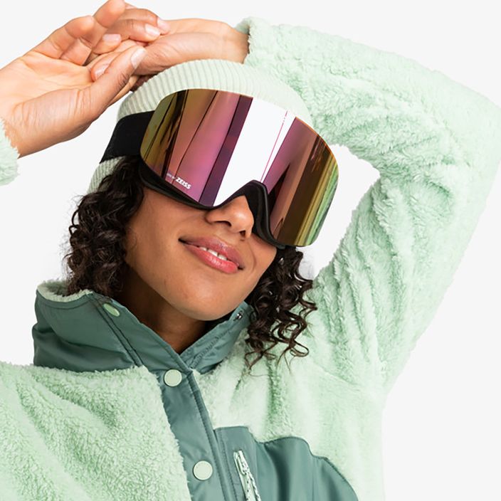 Damen Snowboardbrille ROXY Fellin Color Luxe schwarz/clux ml hell lila 9